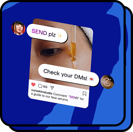 Instagram Reel preview with DM bubbles